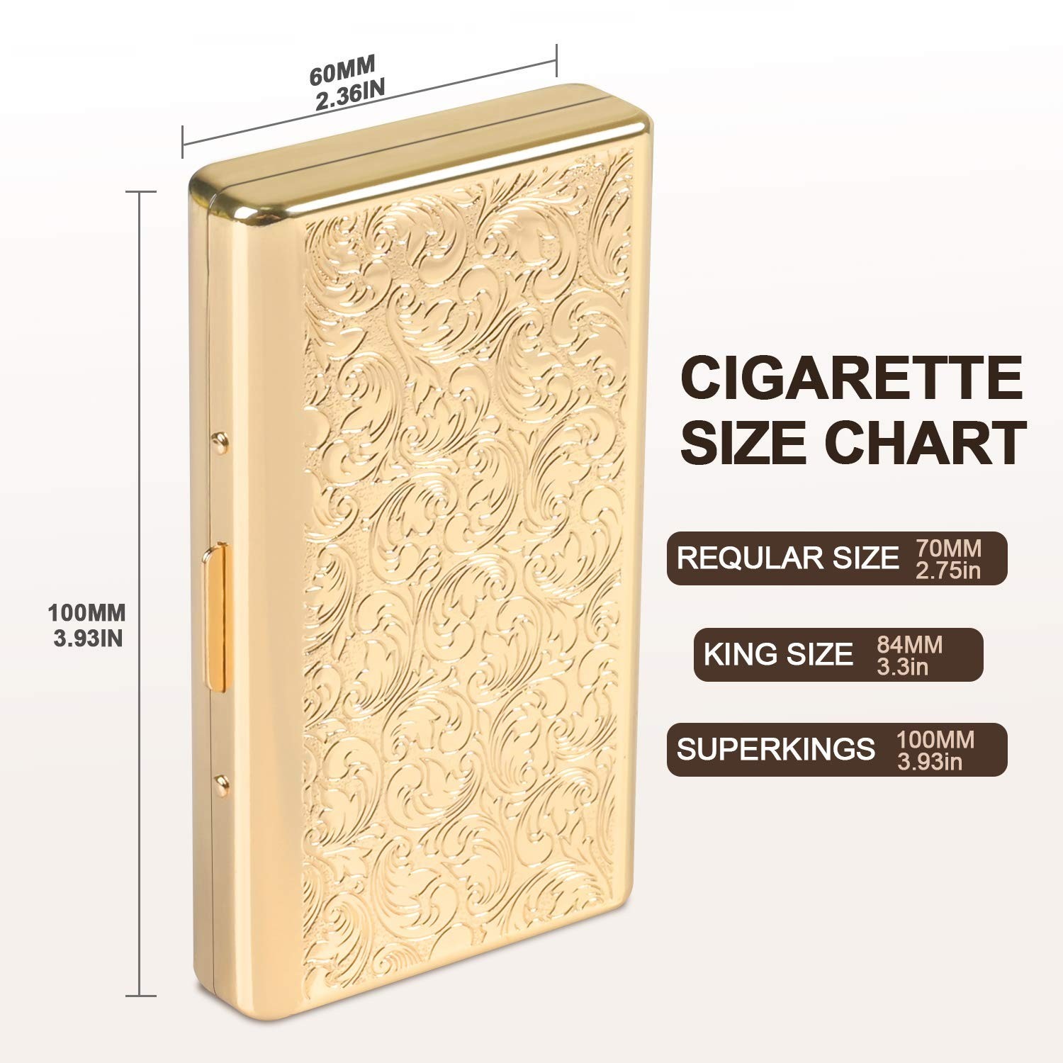 Stylish Metal Cigarette Holder – Double Sided Clip Case