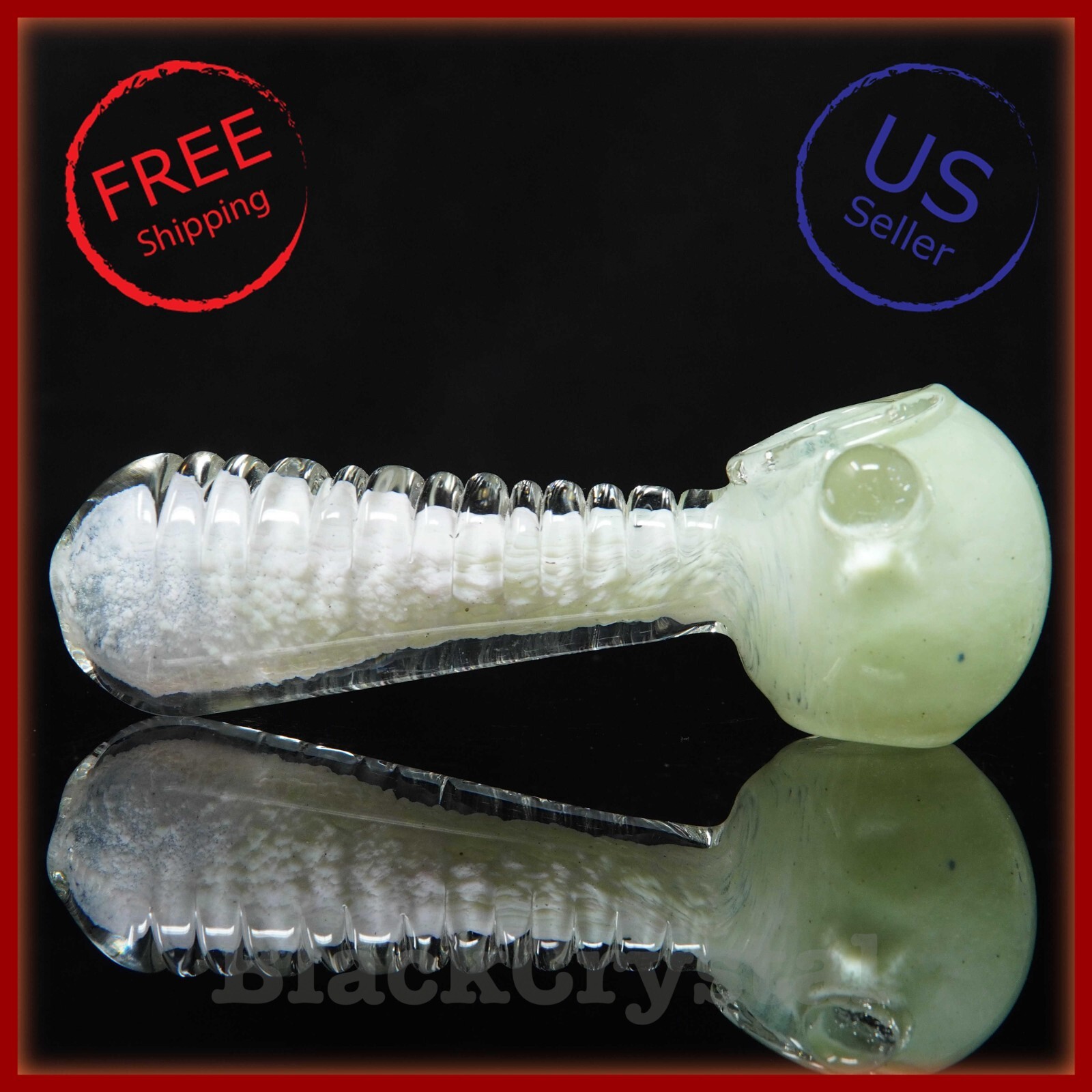 4.5 in Handmade Thick Mellow Green Pink Tobacco Smoking Bowl Glass Pipes