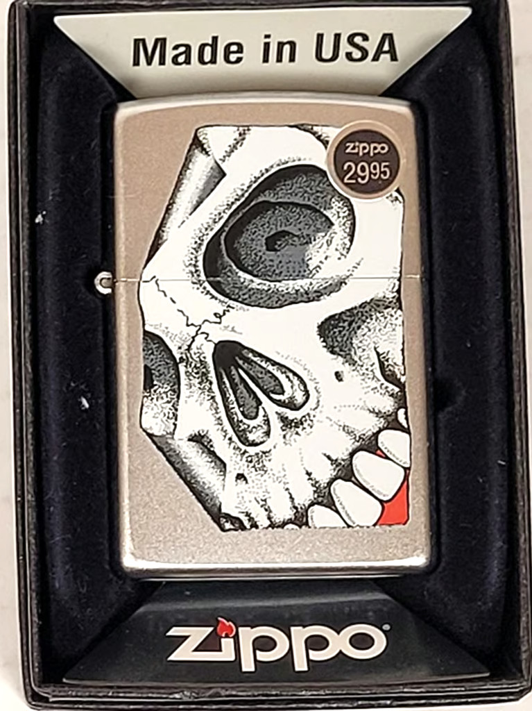 SKULL HEAD – Zippo Lighter, NEW (246488)
