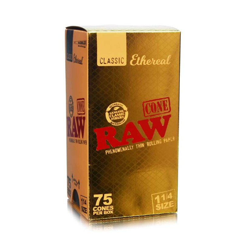 1x RAW Classic Ethereal Backrolled Cones Bulk Rolling Accessory Paper New 1.25″