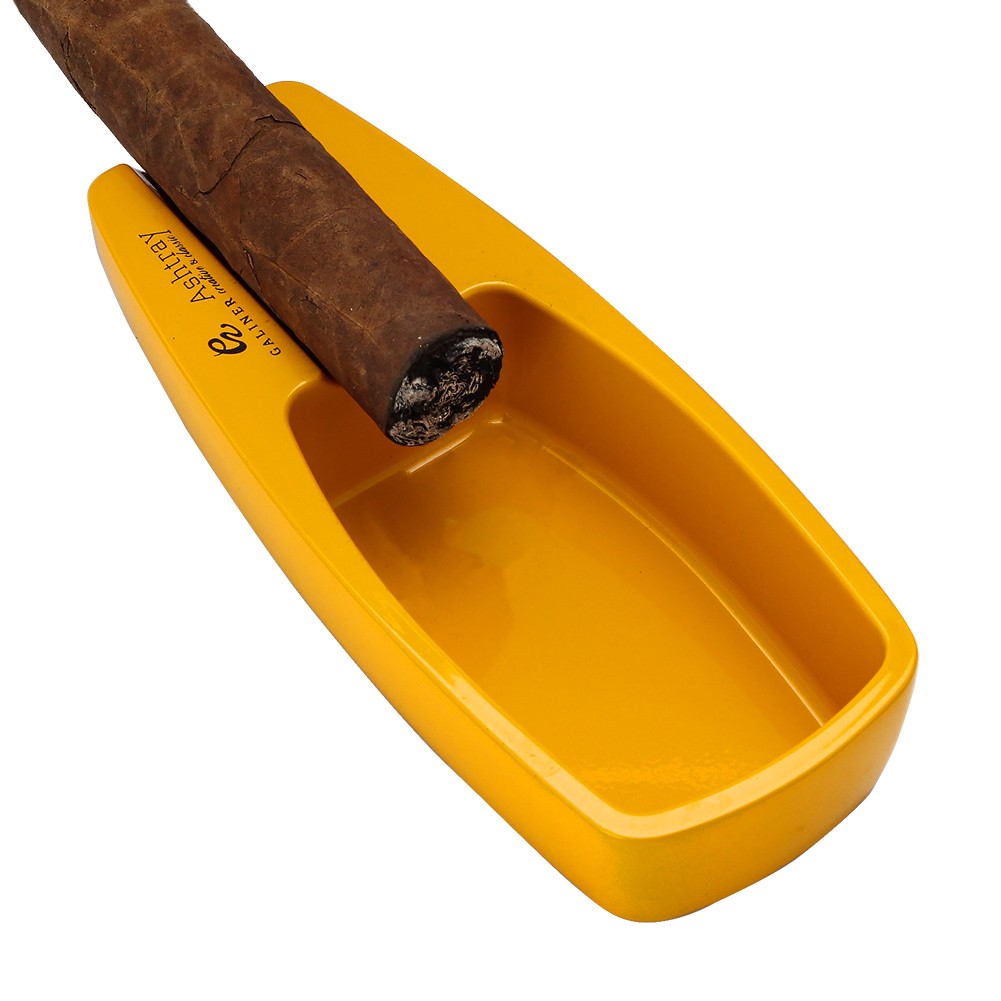 Yellow 3 Jet Torch Flame Cigar Lighter Cigar Ashtray Metal Cigar Punch Holder