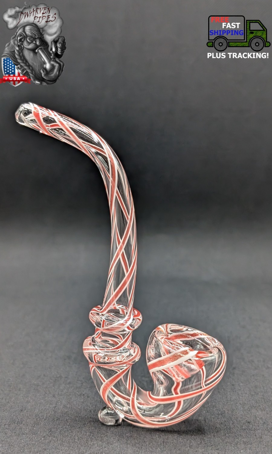 4″ Inch Tobacco Sherlock Glass Bowl Pipe RE10