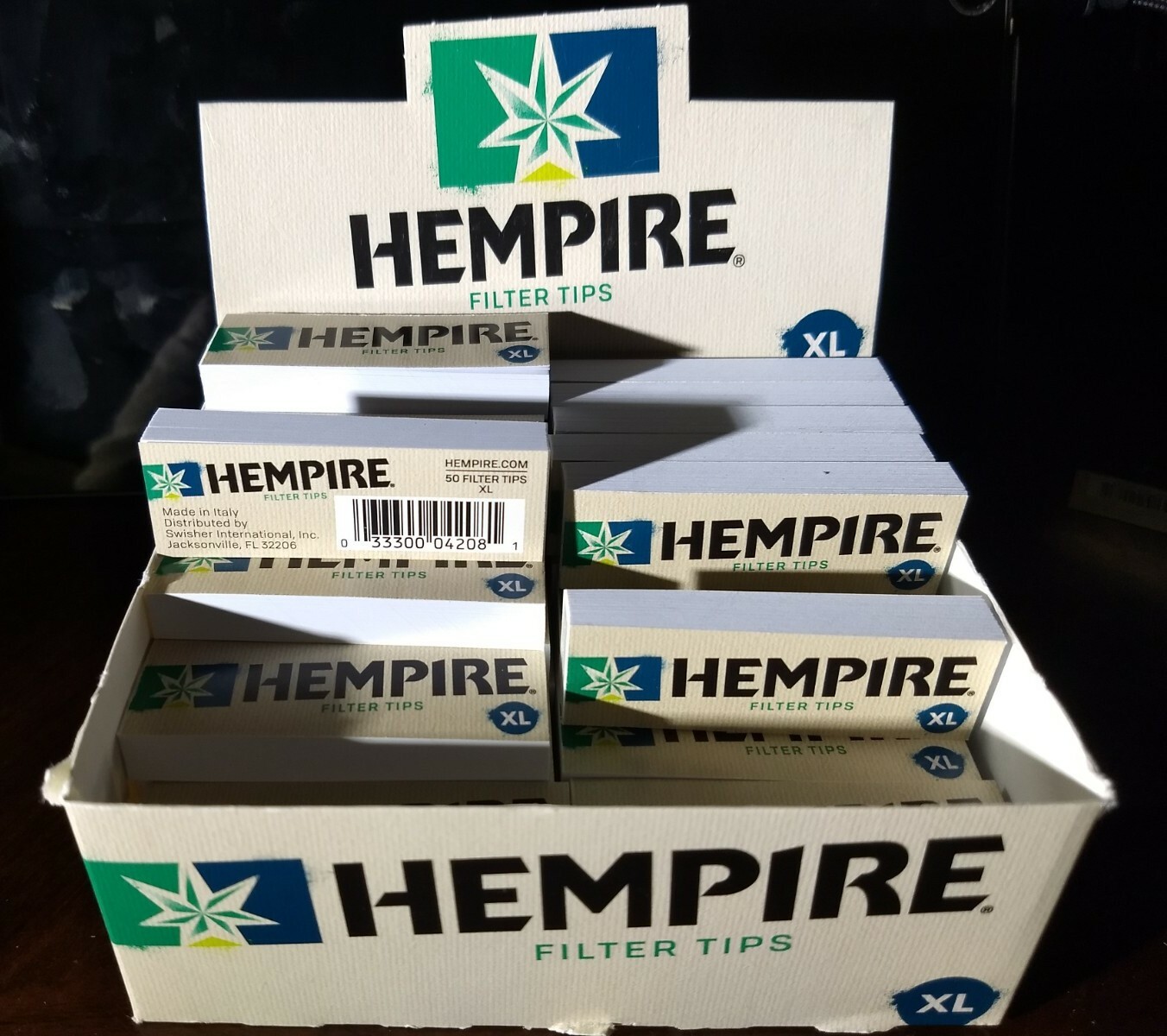 Hempire XL Hemp Filter Tips 5/50ct Packs=250 Filters