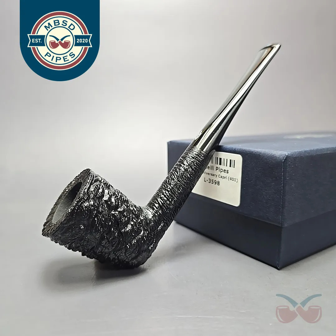 Savinelli 150th Anniversary Capri Root Briar 401 Rusticated Briar Pipe, New