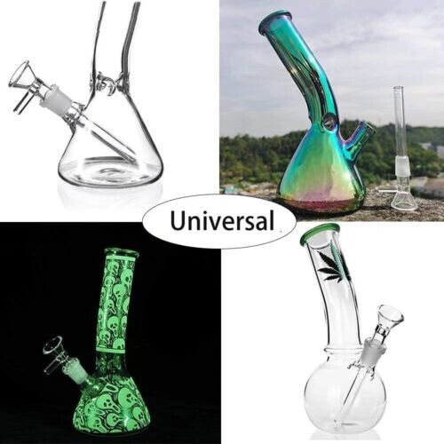 10PCS-4.7inch 14mm Male Pipes Glass Downstem with Bowl Adapter Water Filter Part
