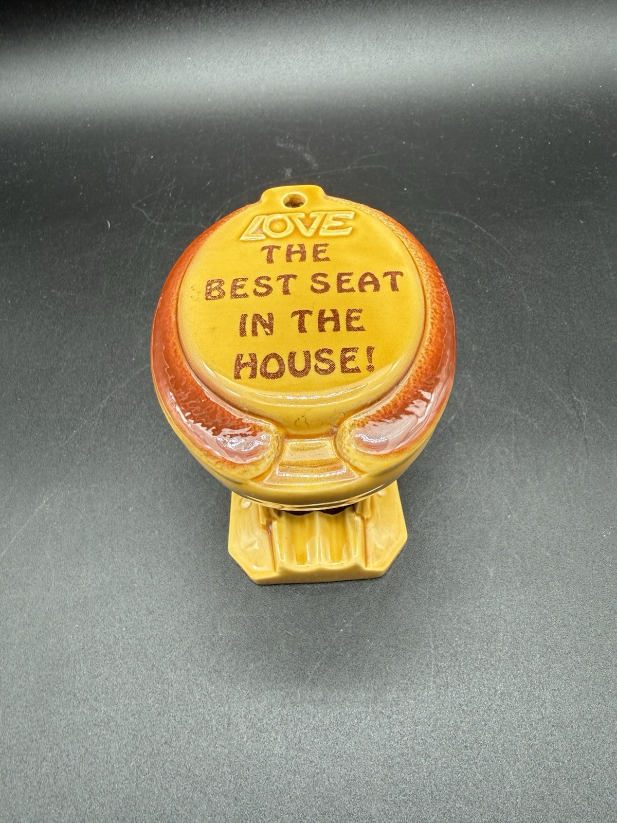 Vintage Novelty Toilet Ashtray “Love The Best Seat In The House” Made In Japan