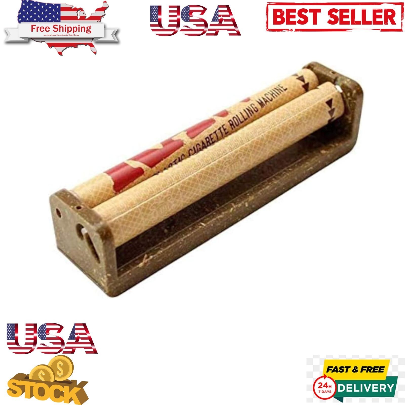 Raw Hemp Plastic King Size 110Mm Cigarette Rolling Machine-USA FREE SHIPPING