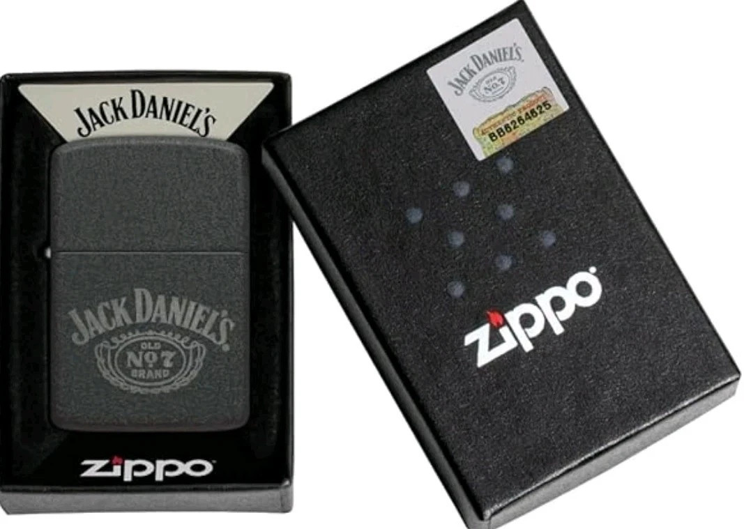 🔥 ZIPPO Jack Daniel’s No. 7 Black Crackle 1941 throw-back Lighter 1.5x Thicker