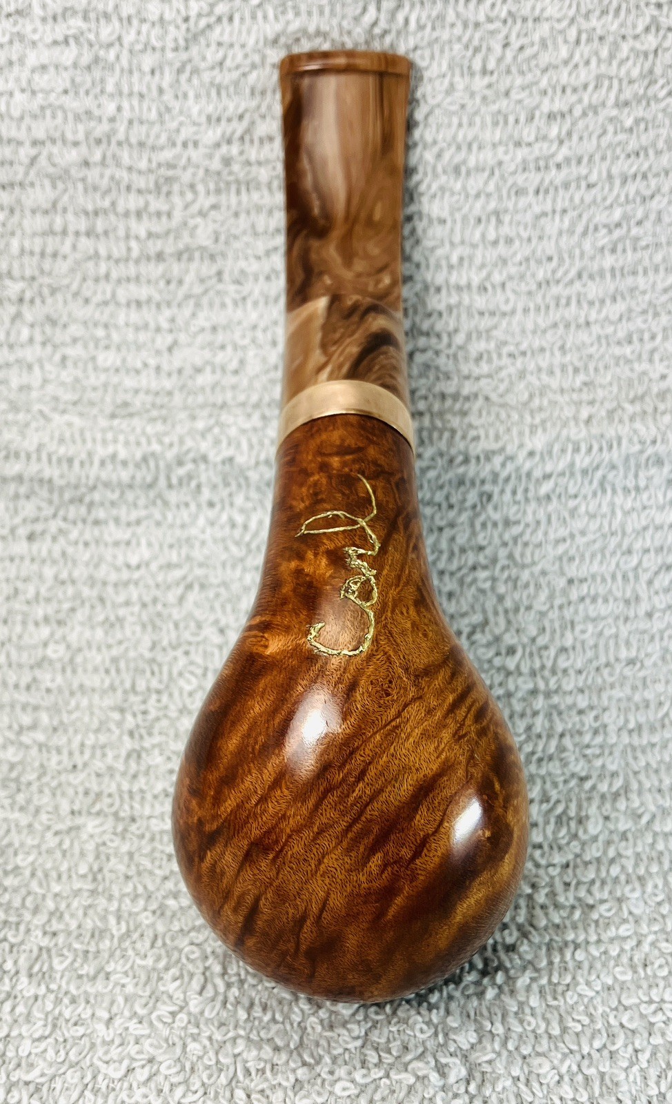 Carl Harris Gold Signature Bent Ball Round Saddle Acrylic Coffee & Cream Stem