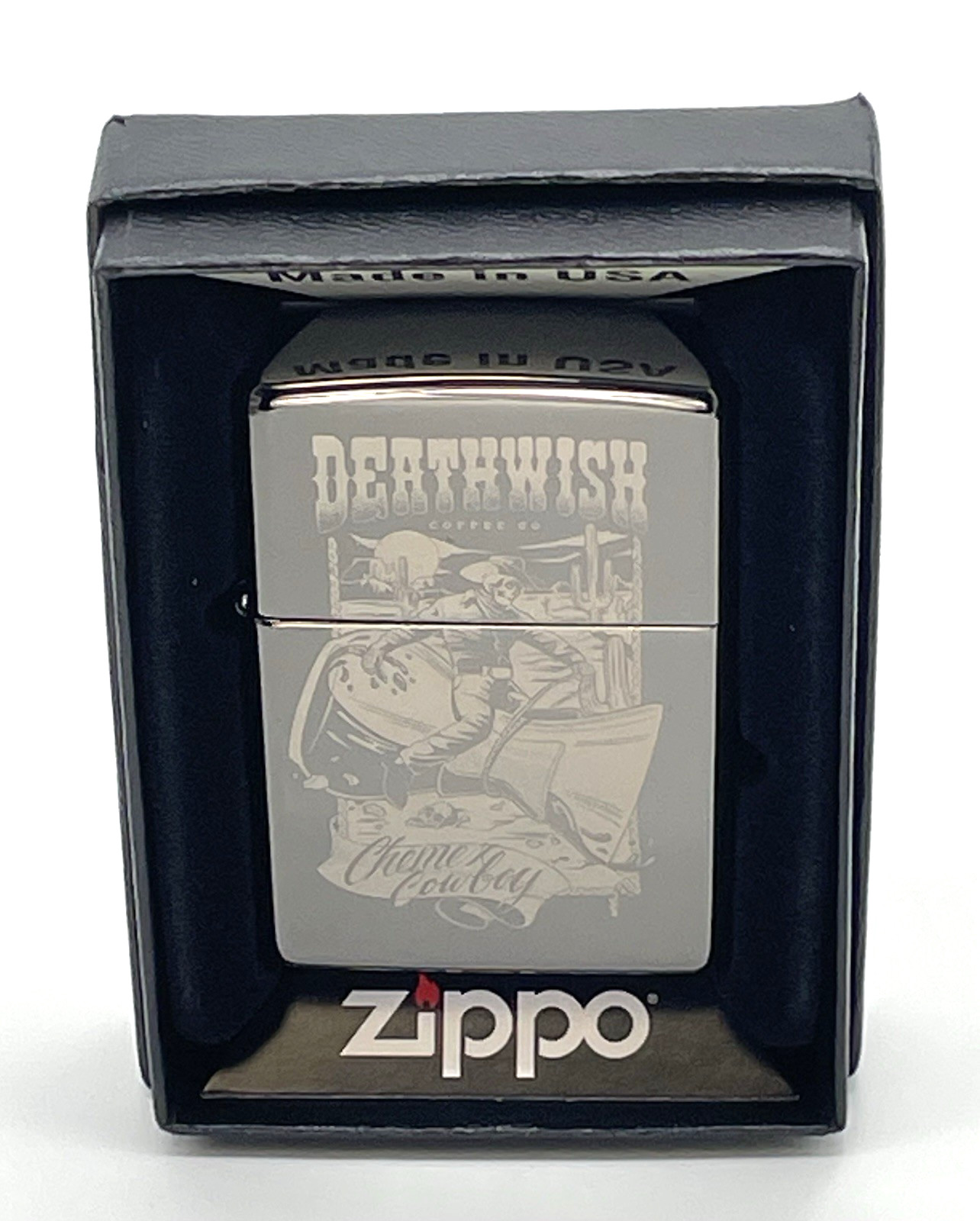 Death Wish Coffee Zippo Lighter Limited Edition Chemex Cowboy 186/1000 NIB