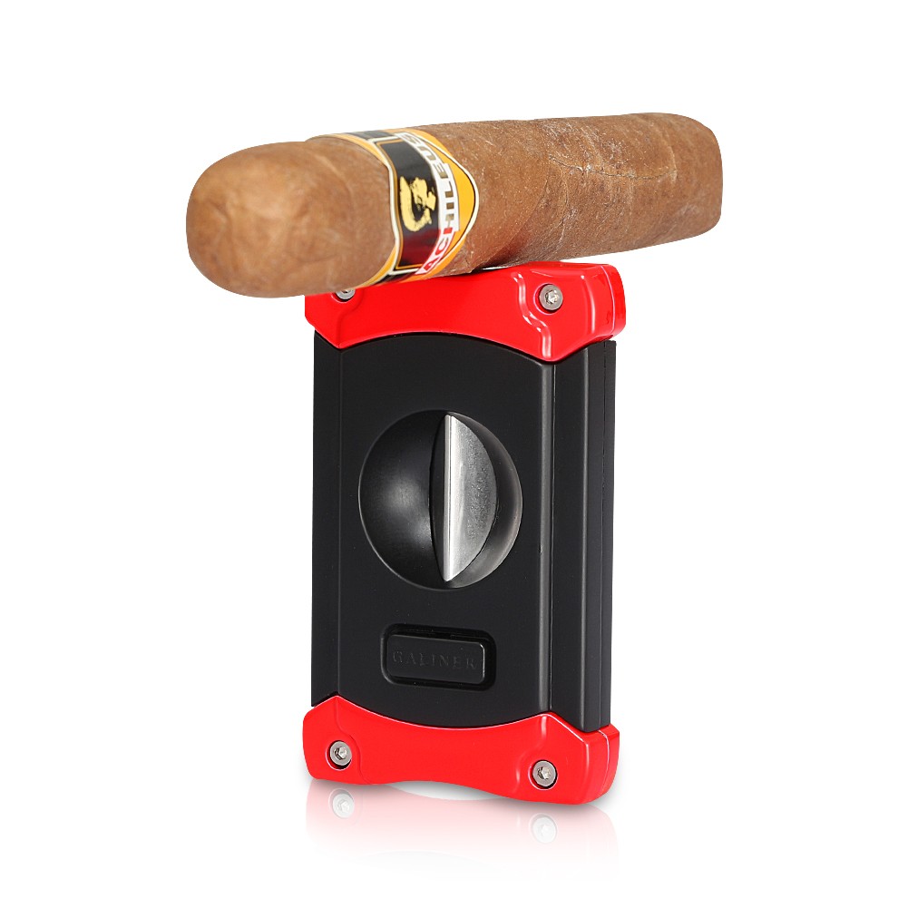 Galiner Official V-Cutter Cigar Cutter Puncher Stainless Steel Cigar Retro Style
