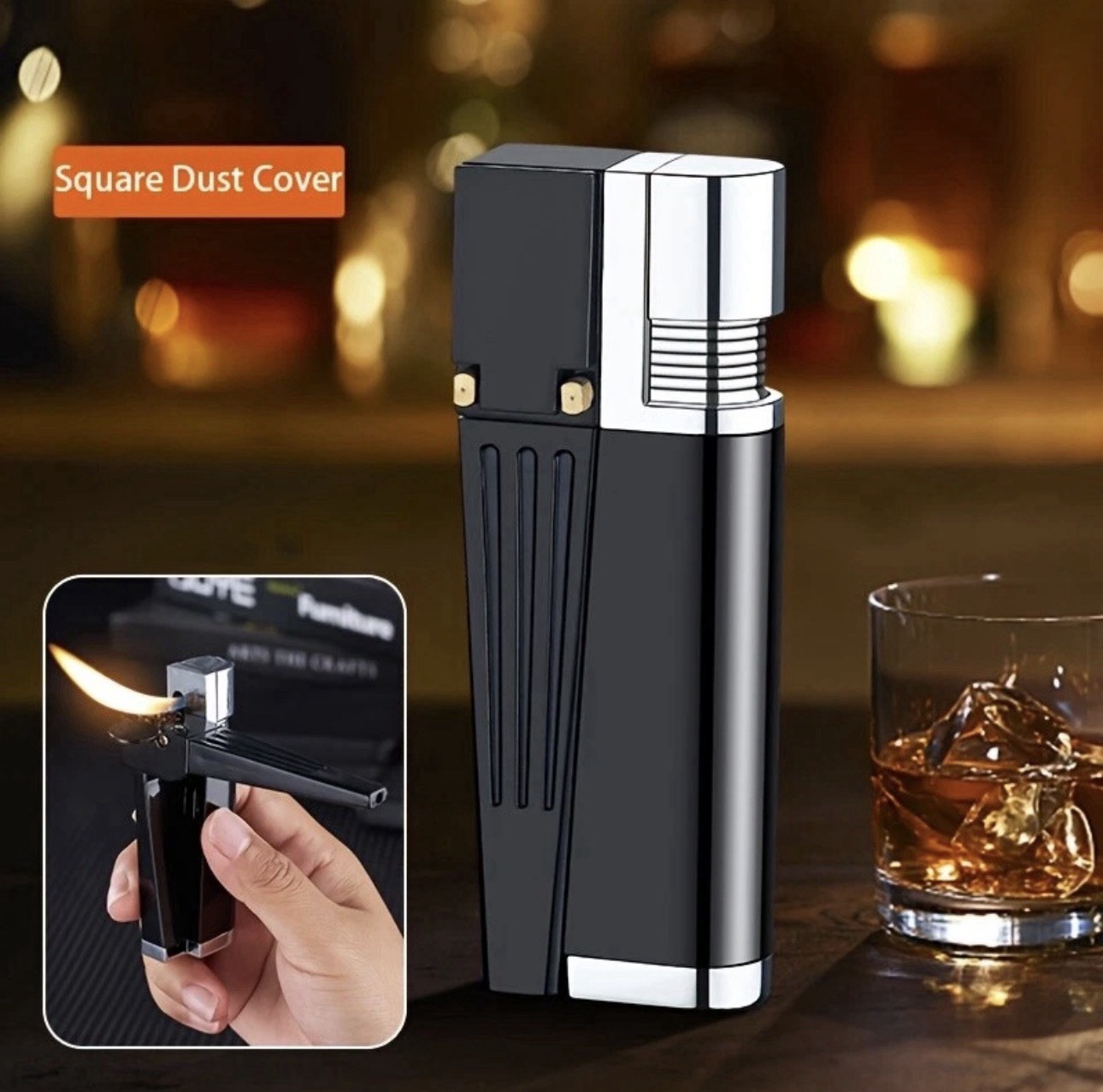 🔥Foldable Metal Lighter Pipe Combo-2-in-1 Portable Tobacco Pipe & Lighter🔥