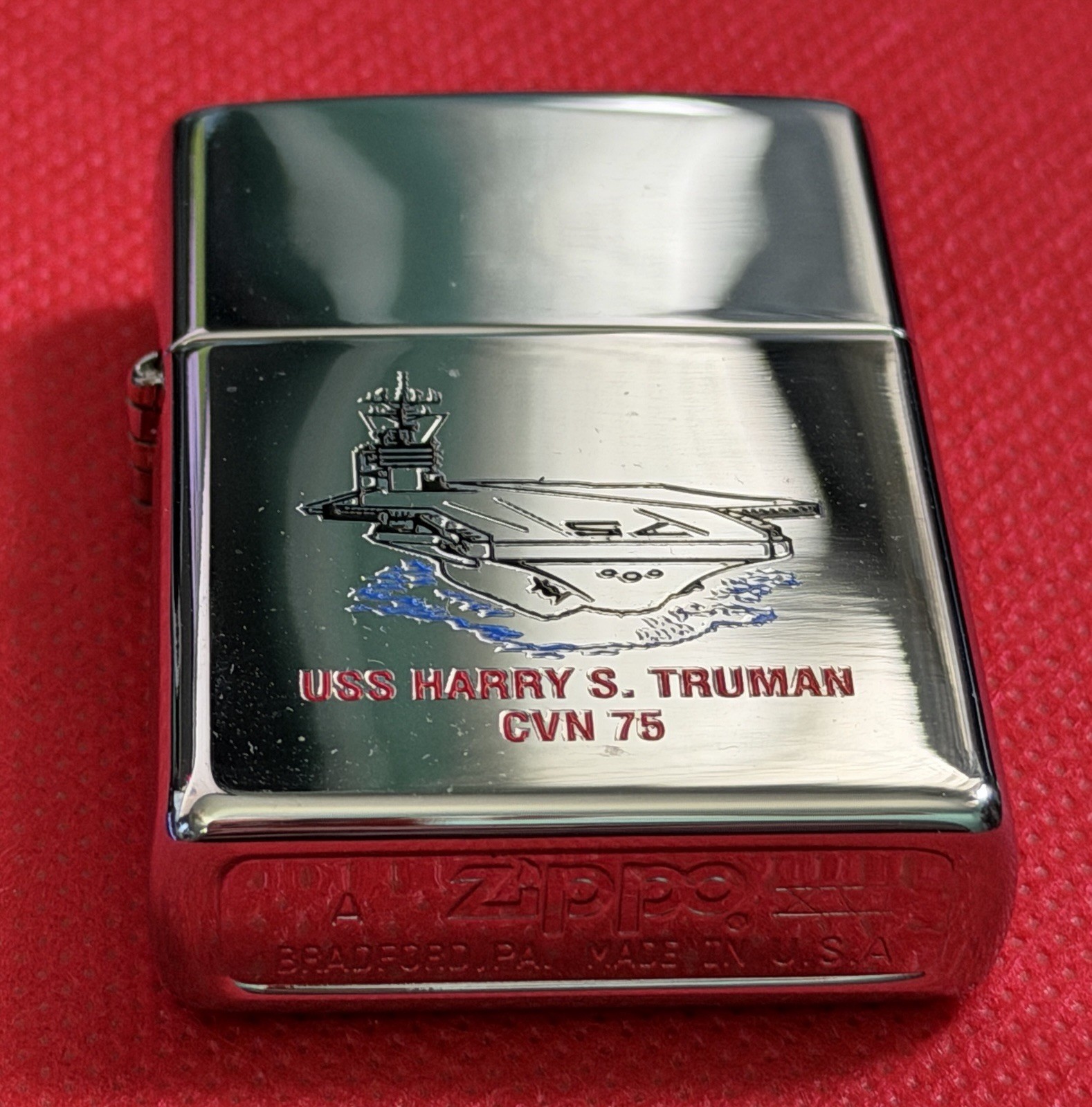 2000 – 2001 USS Harry S Truman CVN 75 Unused Polished Chrome ZIPPO Lighter XVI