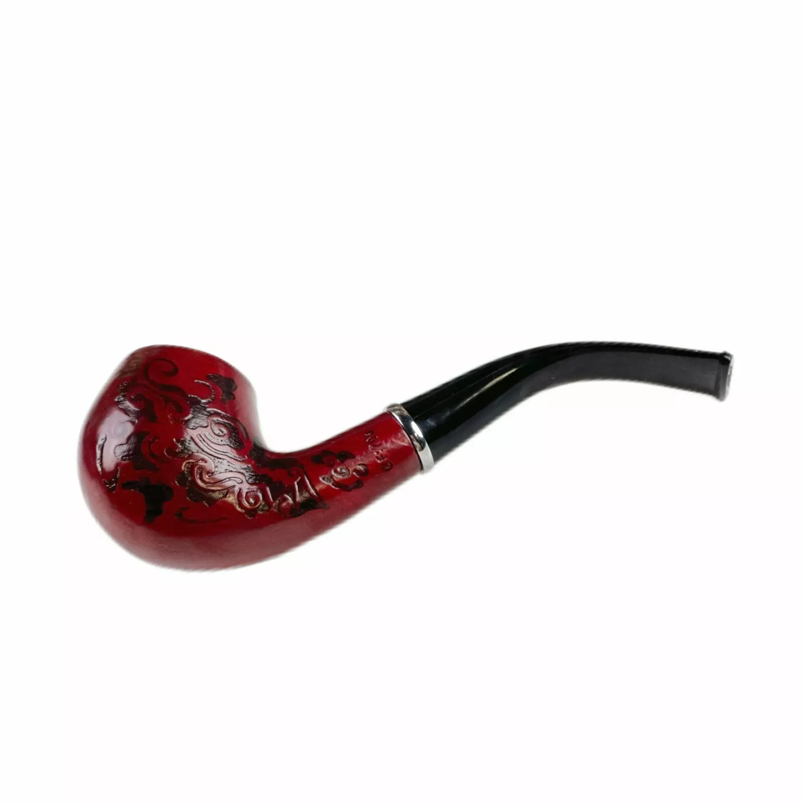2 Durable Wooden Wood Smoking Pipe Tobacco Cigarettes Cigar Pipes Enchase Gift R