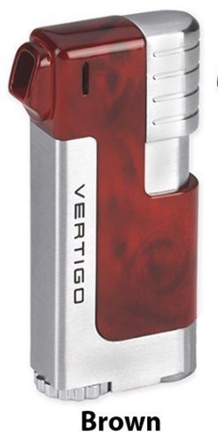 Brown Marble Vertigo by Lotus Governor Pipe Lighter w/Pipe Tamper & Pouch – 8278