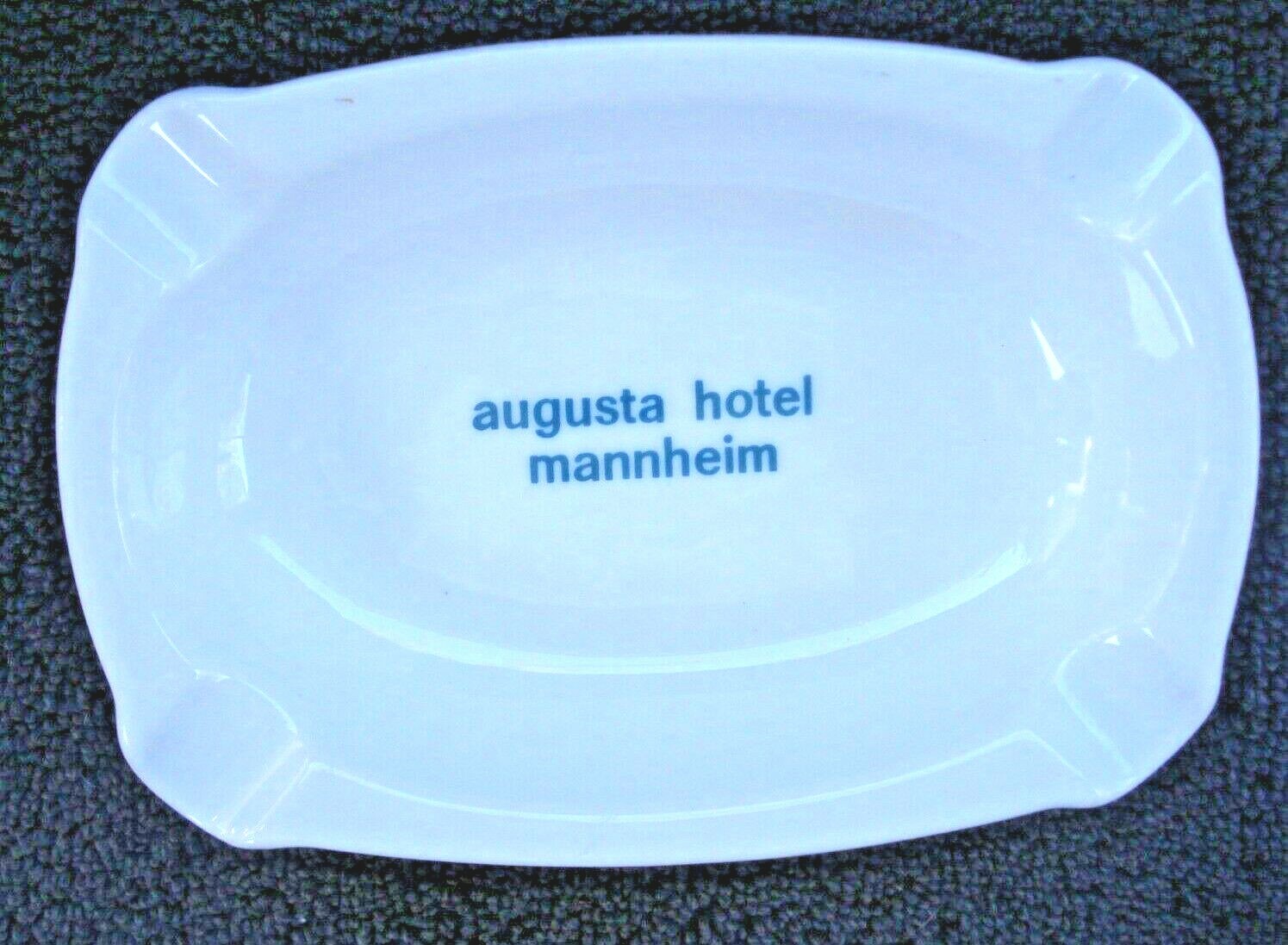 Augusta Hotel Mannheim Ashtray Bauscher Weiden Bavaria Germany Fabrikdekoriert
