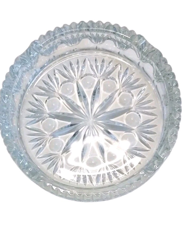 Vintage Princess House Crystal Ashtray 6¼” Cigars/ Cigarettes Tray
