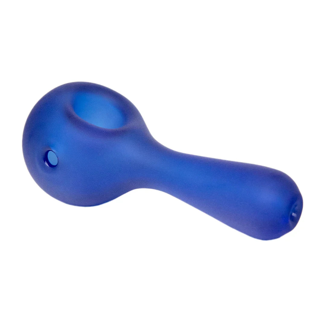 MJ Arsenal Sandblasted Pioneer Frosted Borosilicate Double Glass Spoon Hand Pipe