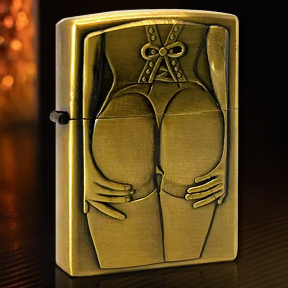 Yaesina Retro Steel Wheel Flip-Top Cigarette Pocket Lighter (Kerosene Excluded)