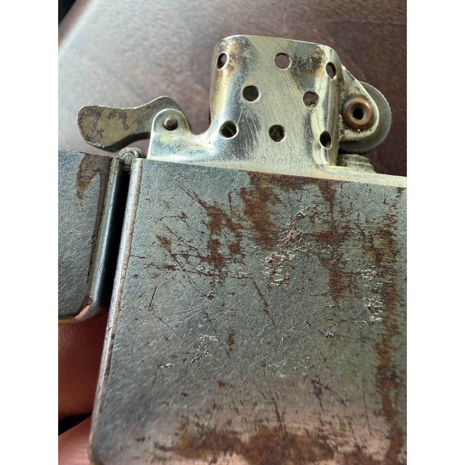 Rare Pre-War Zippo Lighter 1938-1940 PAT 2032695 4 Barrel Hinge Original USA