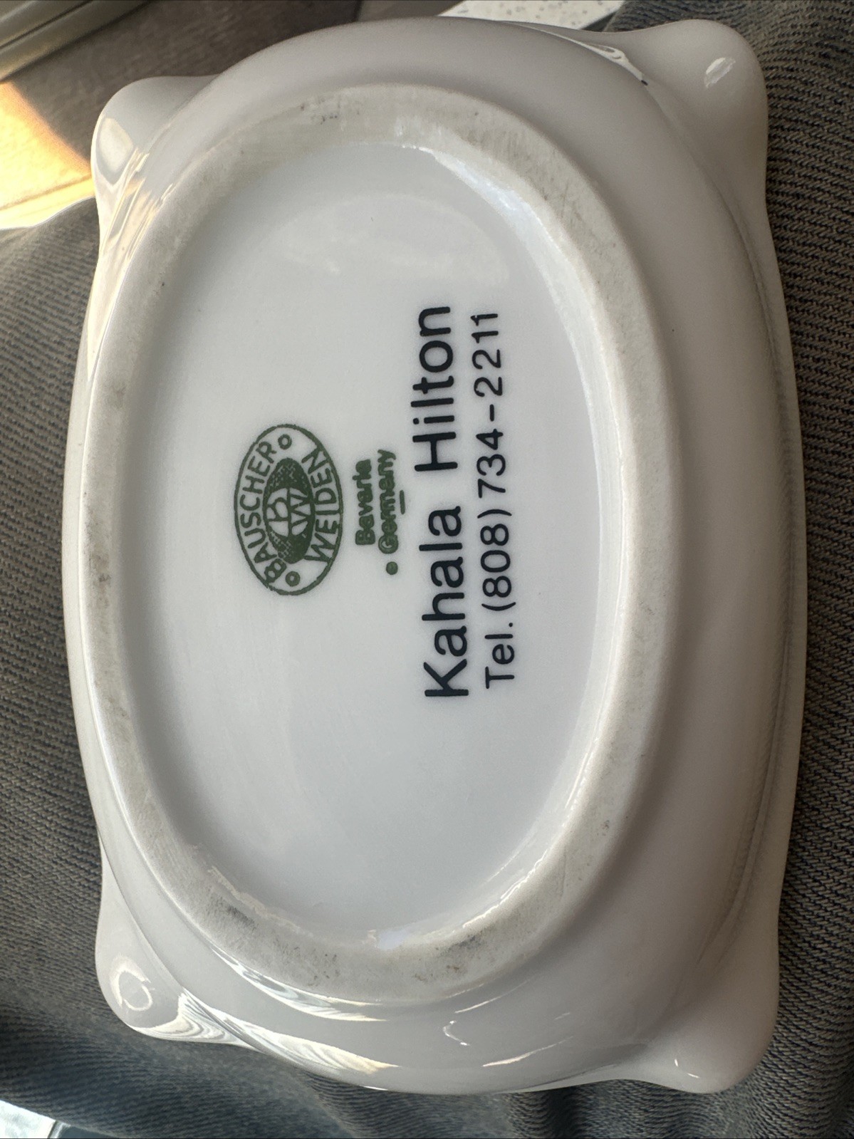 Vintage Kahala Hilton Hotel Ashtray Hawaii 4.5 inches long by 3 inches deep
