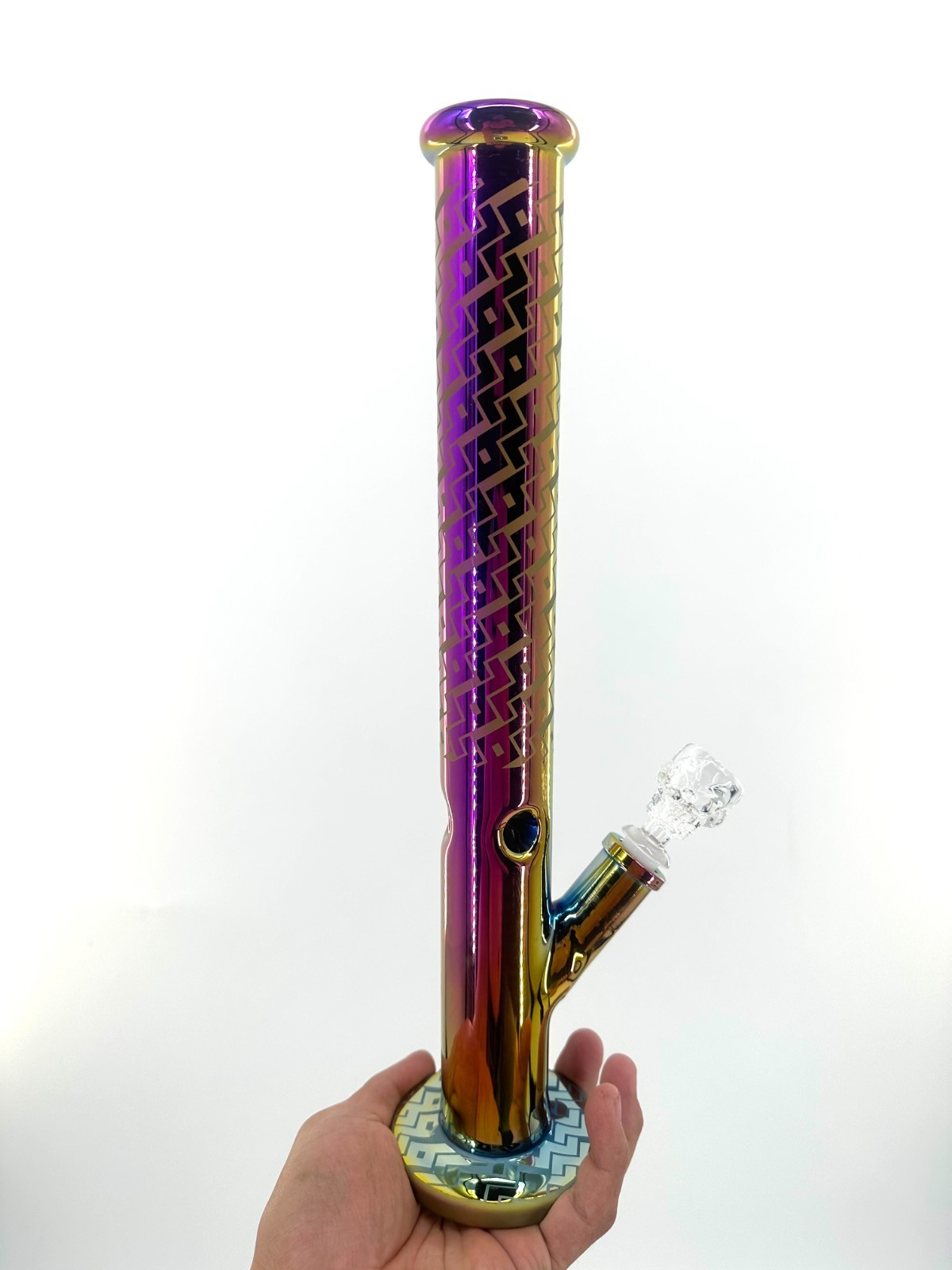 10″ Tornado Glass Bongs 18.8mm Smoking Glass Water Pipe Medium Round handle