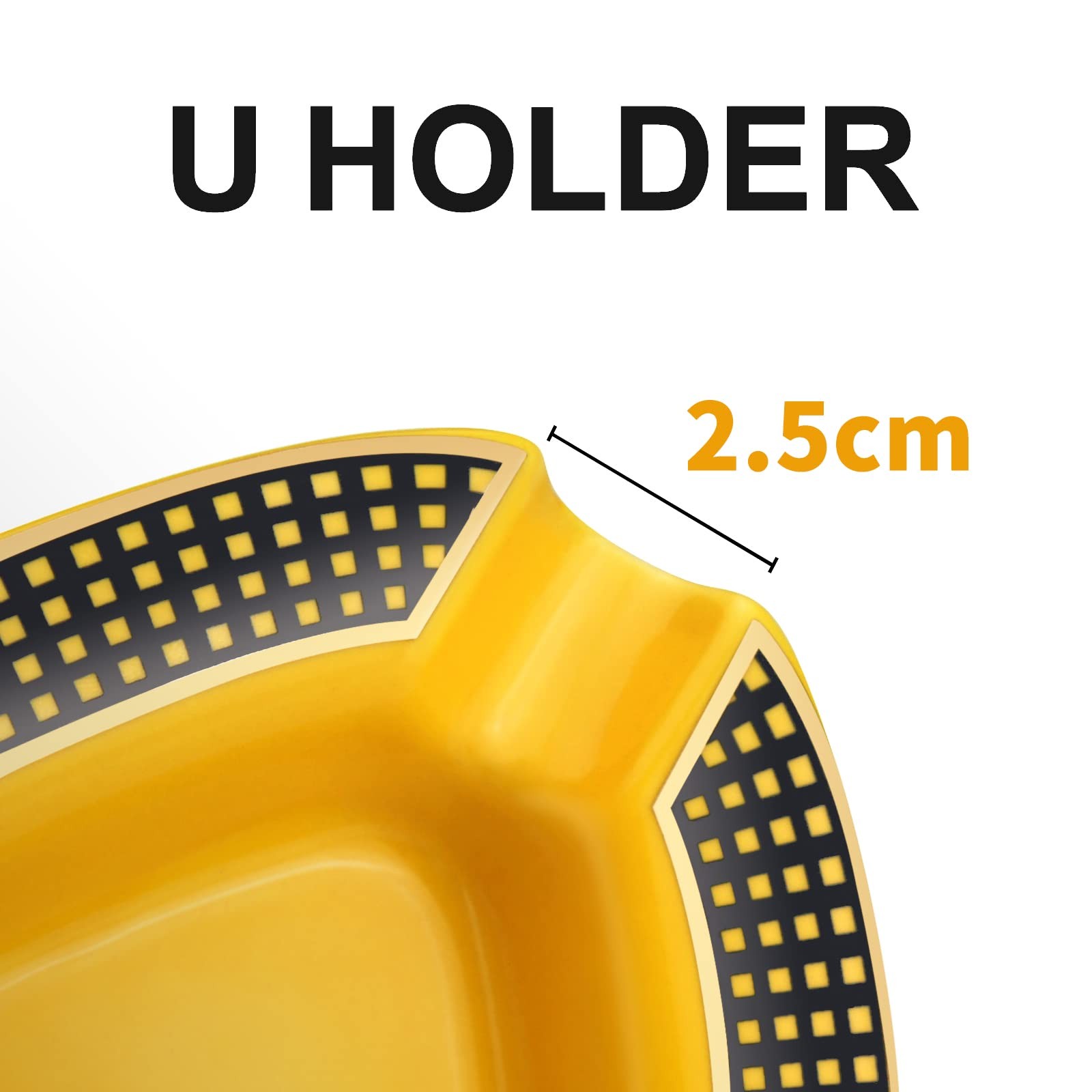 Cigar Ashtray Triangle – Large Outdoor Rest for Patio/Outside/Indoor (Yellow)