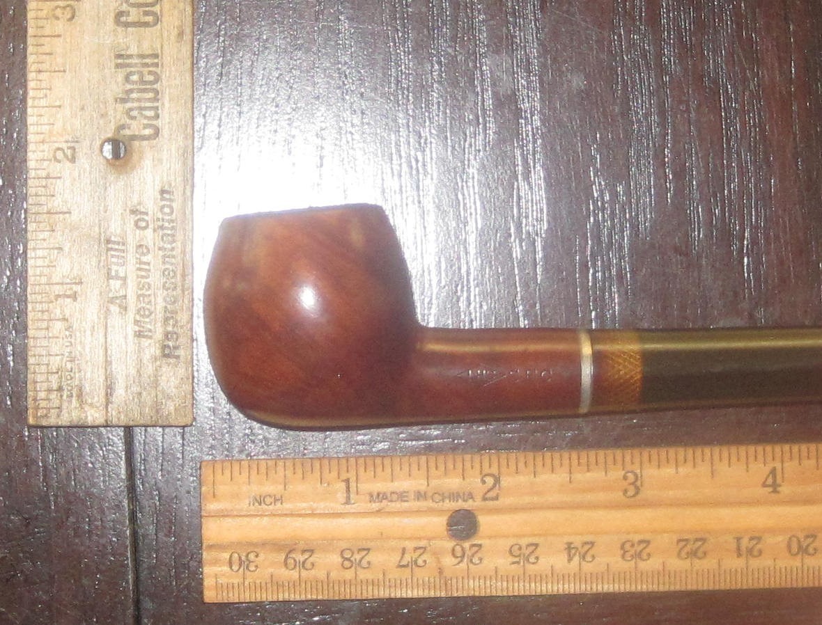 LHS SEC 42 Smooth Apple 1930s – 1940s Pat No 1908630 Smoking Estate Pipe 5.5″ L