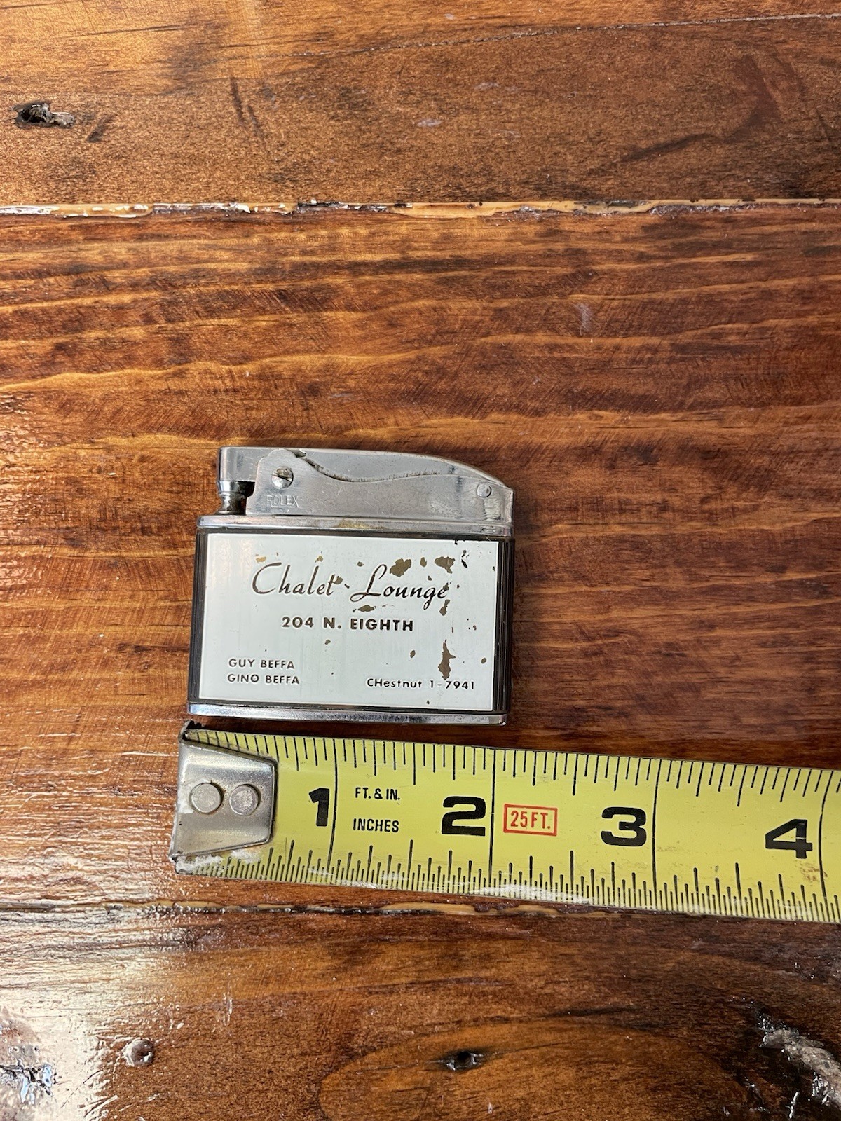 Rolex Super Automatic Lighter Advertising Chalet Lounge Untested As/is Condition