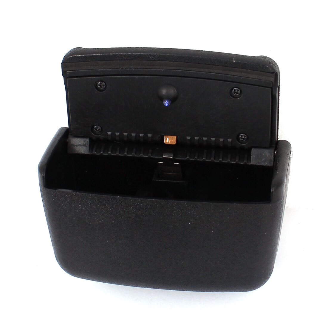 Car Black Plastic Rectangle Shape Blue LED Light Cigarette Ashtray Holder