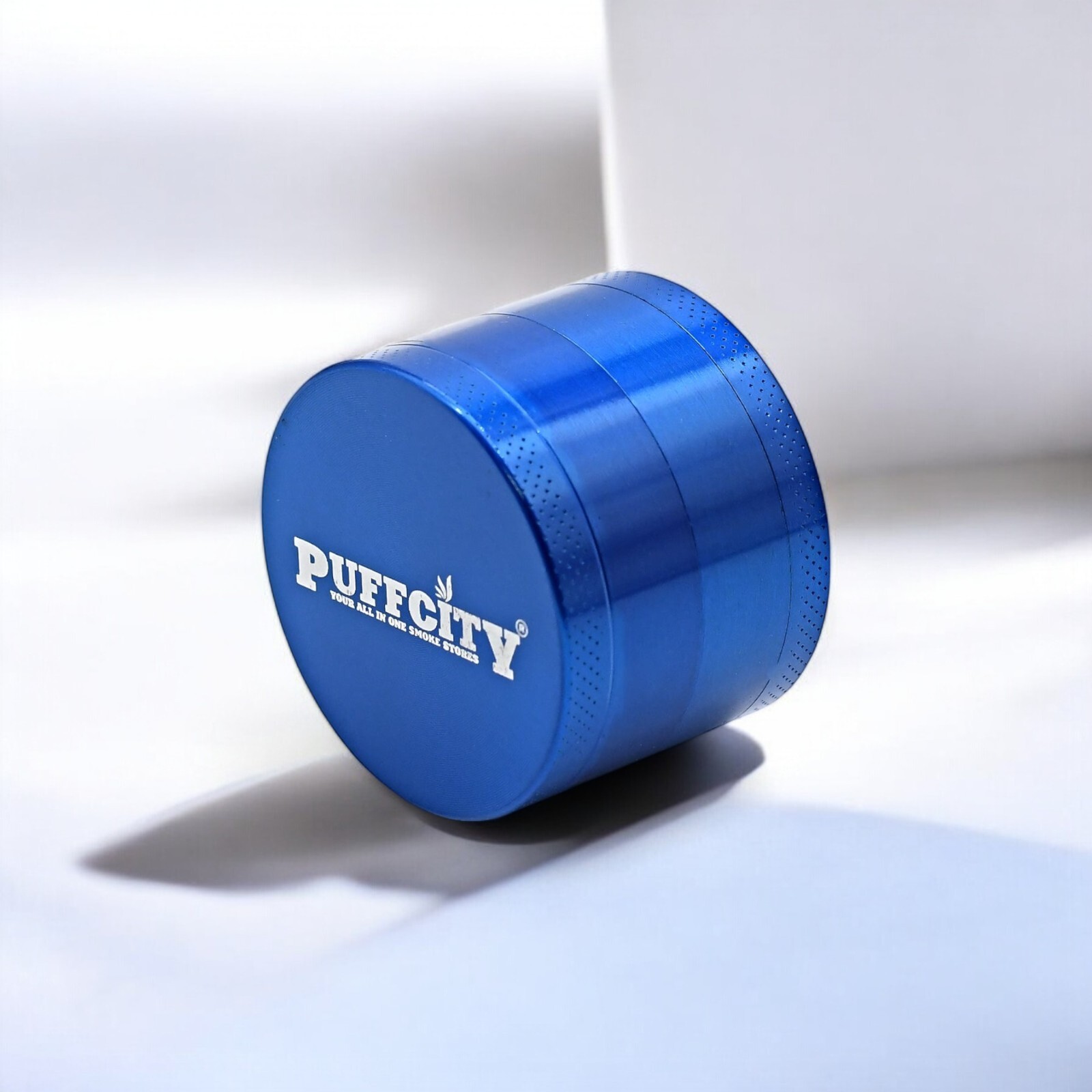 Puffcity Premium Herb Grinder – Spice Grinder Manual – Tobacco Herb Mill- Blue