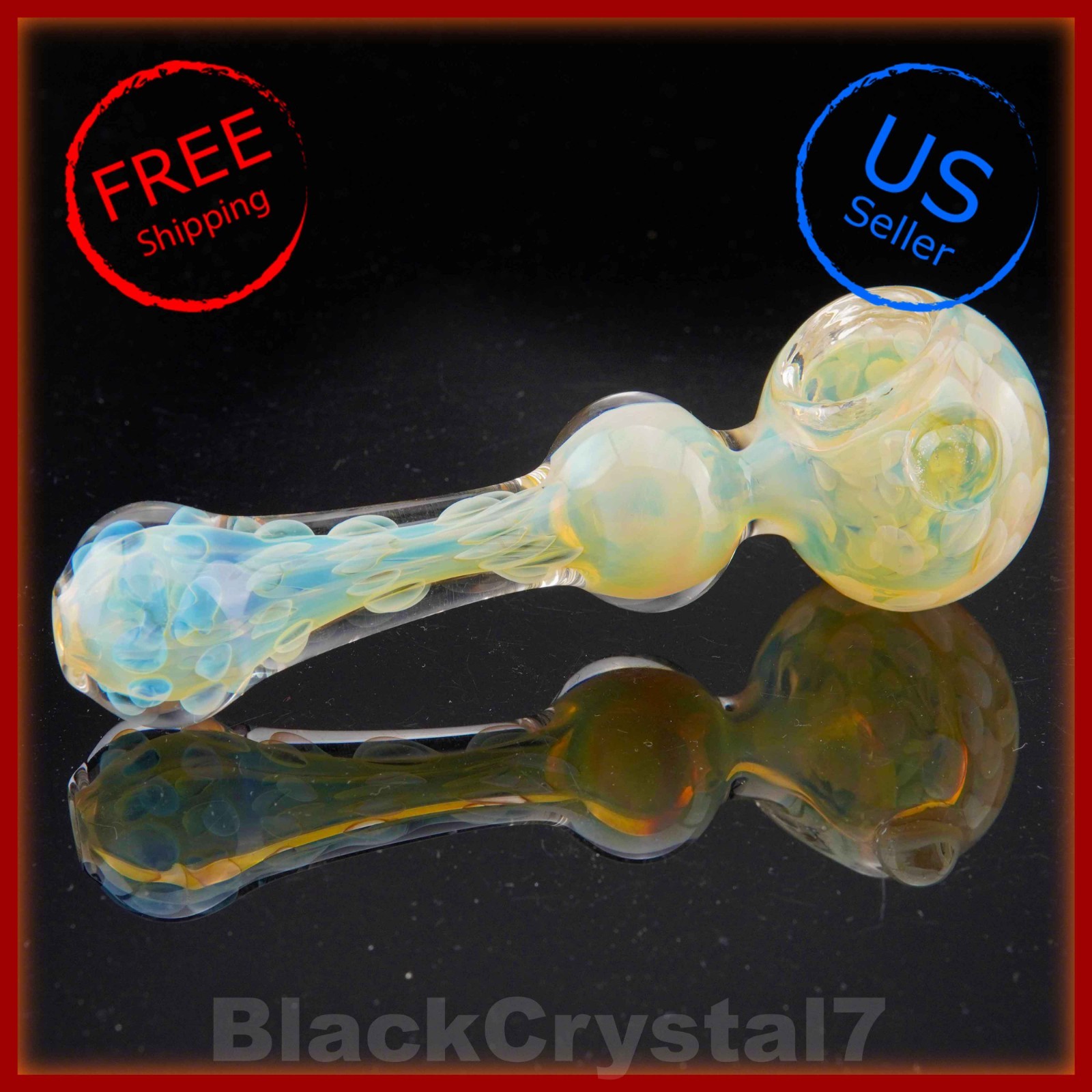 5″ Handmade Dream Ghost Round Color Changing Tobacco Smoking Bowl Glass Pipes