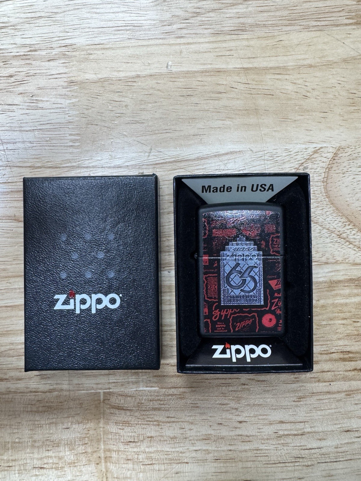 ZIPPO 65TH ANNIVERSARY COTY BOX DESIGN TIN ZIPPO LIGHTER MINT IN BOX