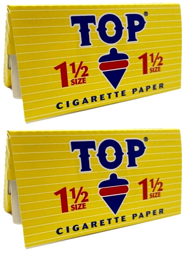 2x Top Rolling Papers 1 1/2 1.5 Rolling Papers 24 Lvs/Pk Tops 2 Packs *USA SHPD*
