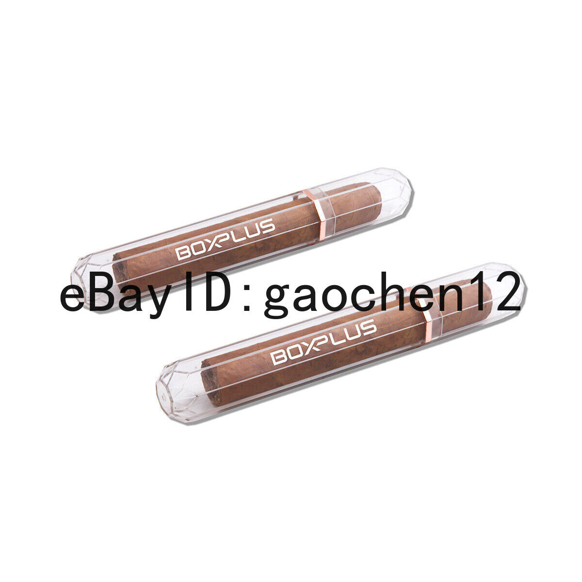 2PCS Travel Plastic Single Cigar Case Humidor Cigar Tube Stand Moisturizing Tool