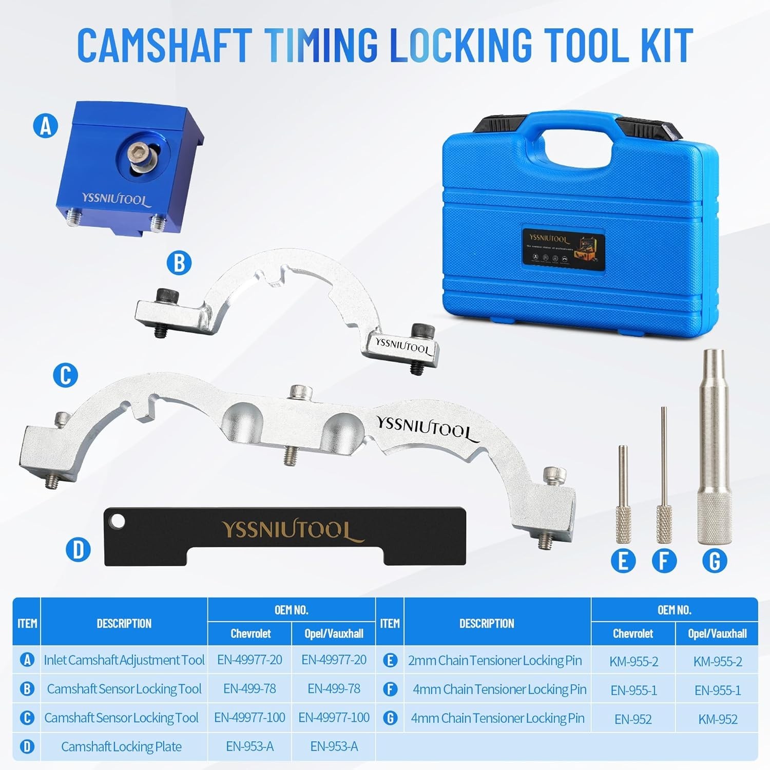 Turbo Timing Tool Kit for Chevy Vauxhall Opel Cruze 1.4 1.2 1.0 Camshaft Locking