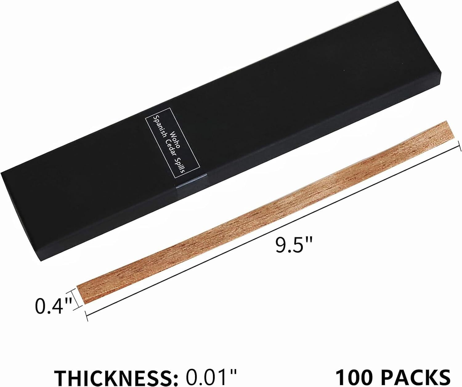 Woho 120 Packs Spanish Cedar Cigar Lighter Cedar Wood Spills Strips Sticks, Ciga
