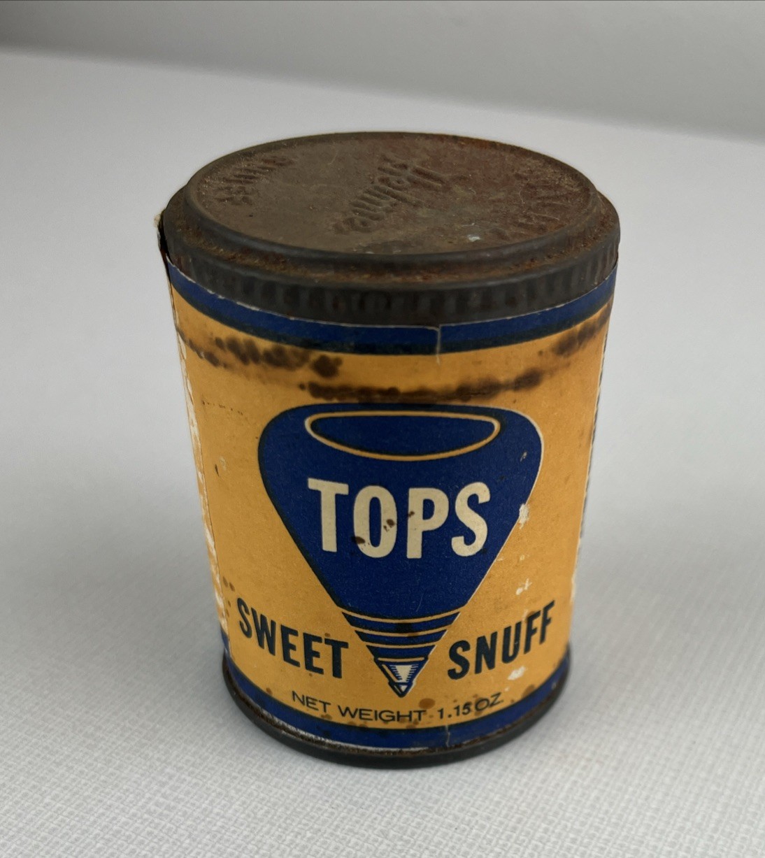 Vintage Tops Sweet Snuff Tin Original Rare Helme Tobacco Co. Helmetta NJ