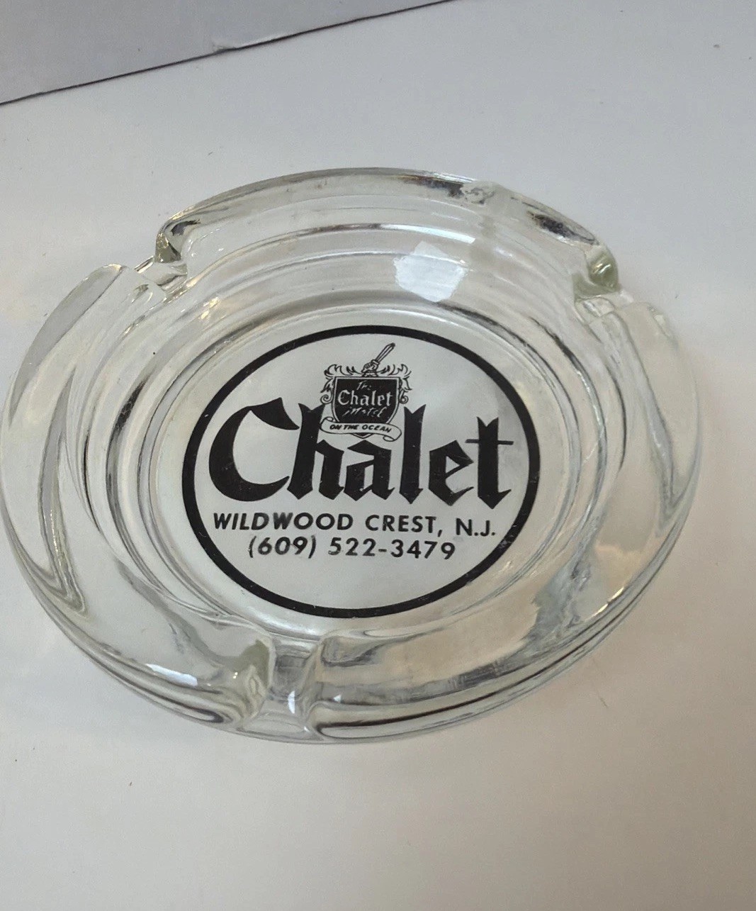 Vintage Wildwood Crest NJ Chalet Motel Ashtray Retro Mid Century Souvenir NJ