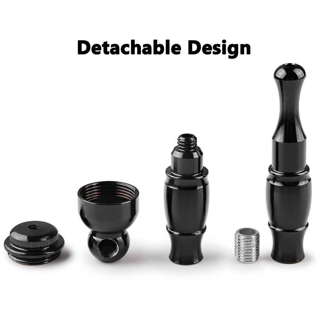 4.3″ Metal Detachment Tobacco Smoking Pipe with Cap Lid Screens and Tools Screen