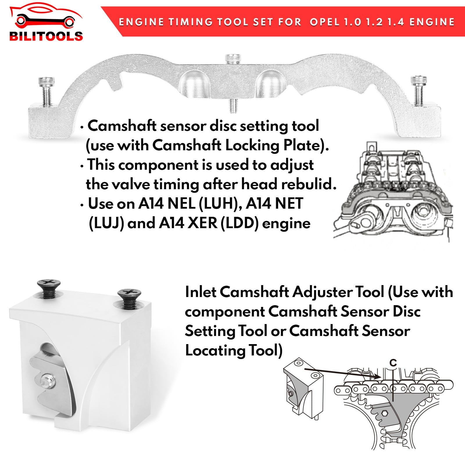 1.0 1.2 1.4 L Turbo Engine Timing Tool Kit Compatible with Chevrolet Chevy Cr…