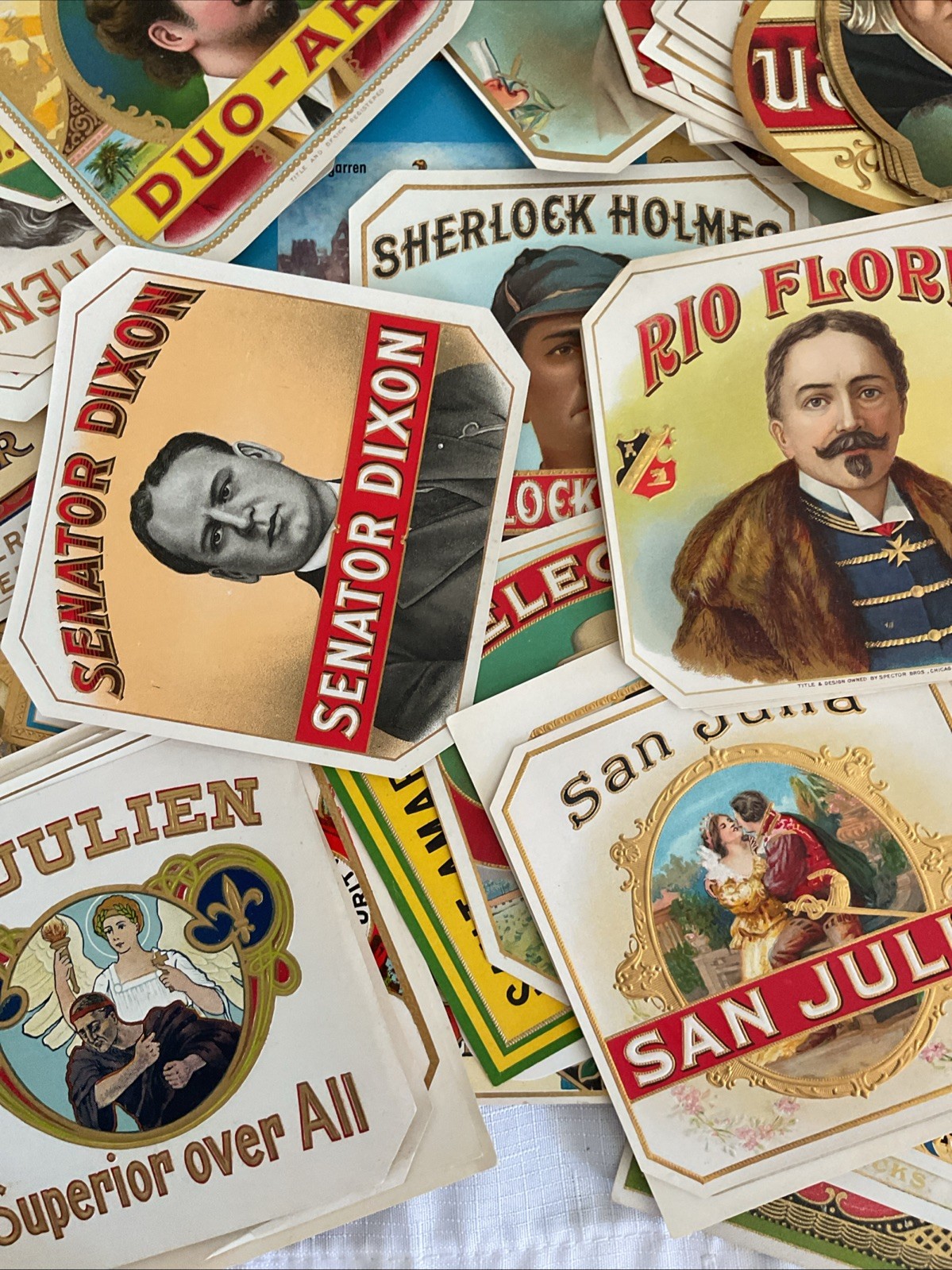 VINTAGE OUTERS CIGAR BOX -LABELS-Lot of 10 Different-Free Shipping-