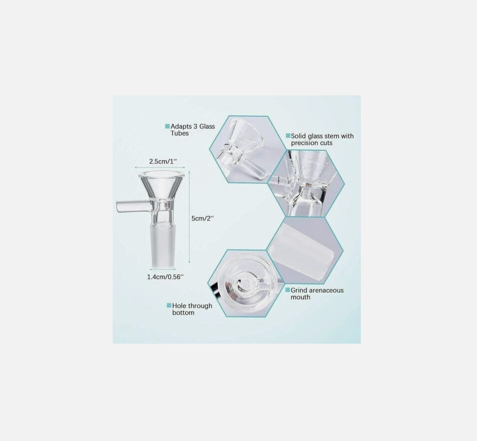 (10 PACK) 14MM Male Glass Bowl For Water Tobacco Pipe Bong Replacement Head USA