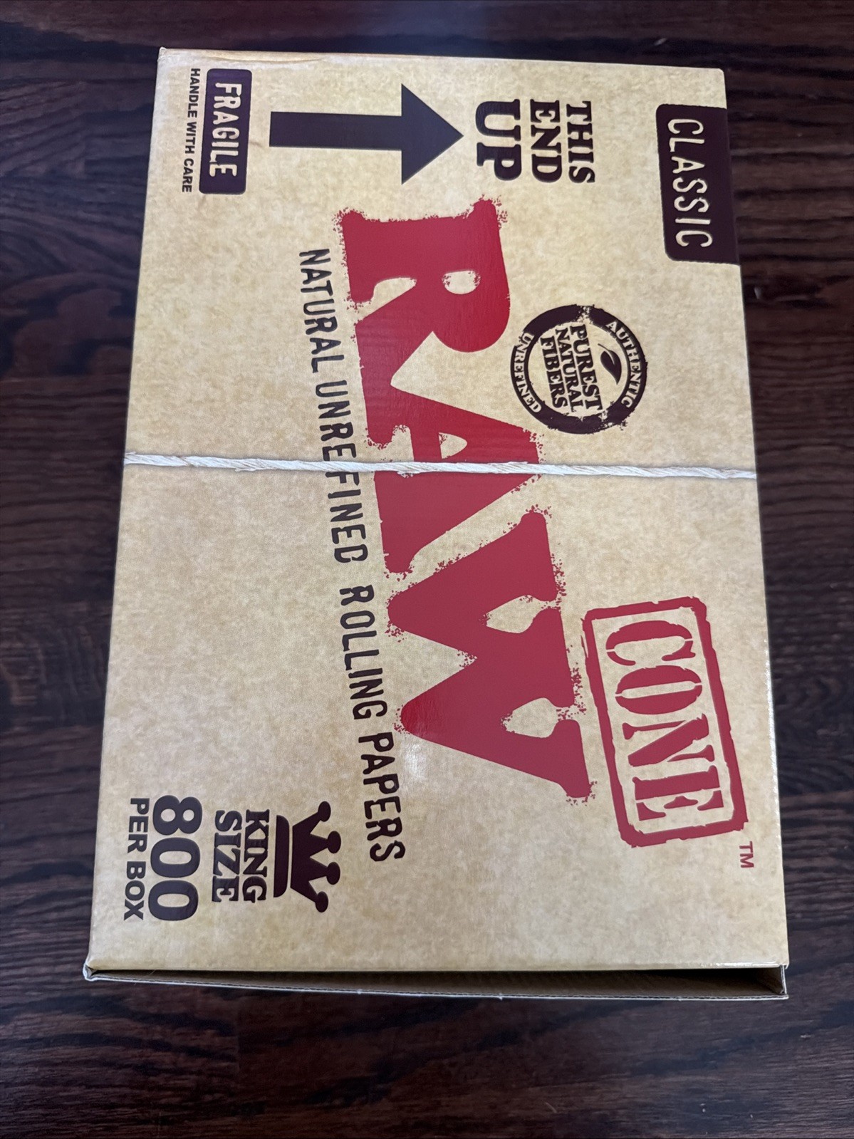 RAW Prerolled Cones 800 Count King Size Natural Classic Unrefined Rolling Papers