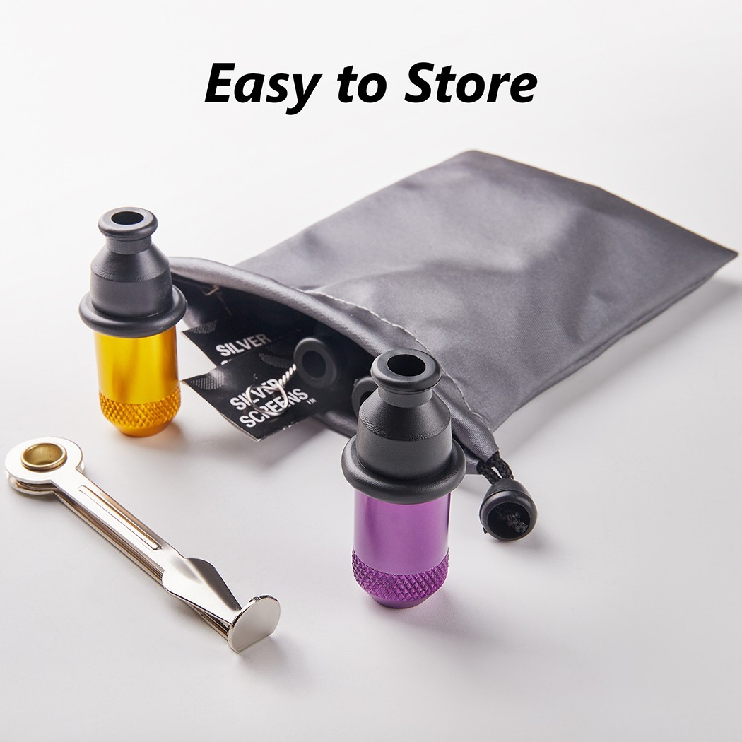 12 Pc Sneak a Toke Mini One Hitter Metal Tobacco Portable Smoking Pipe With Tool