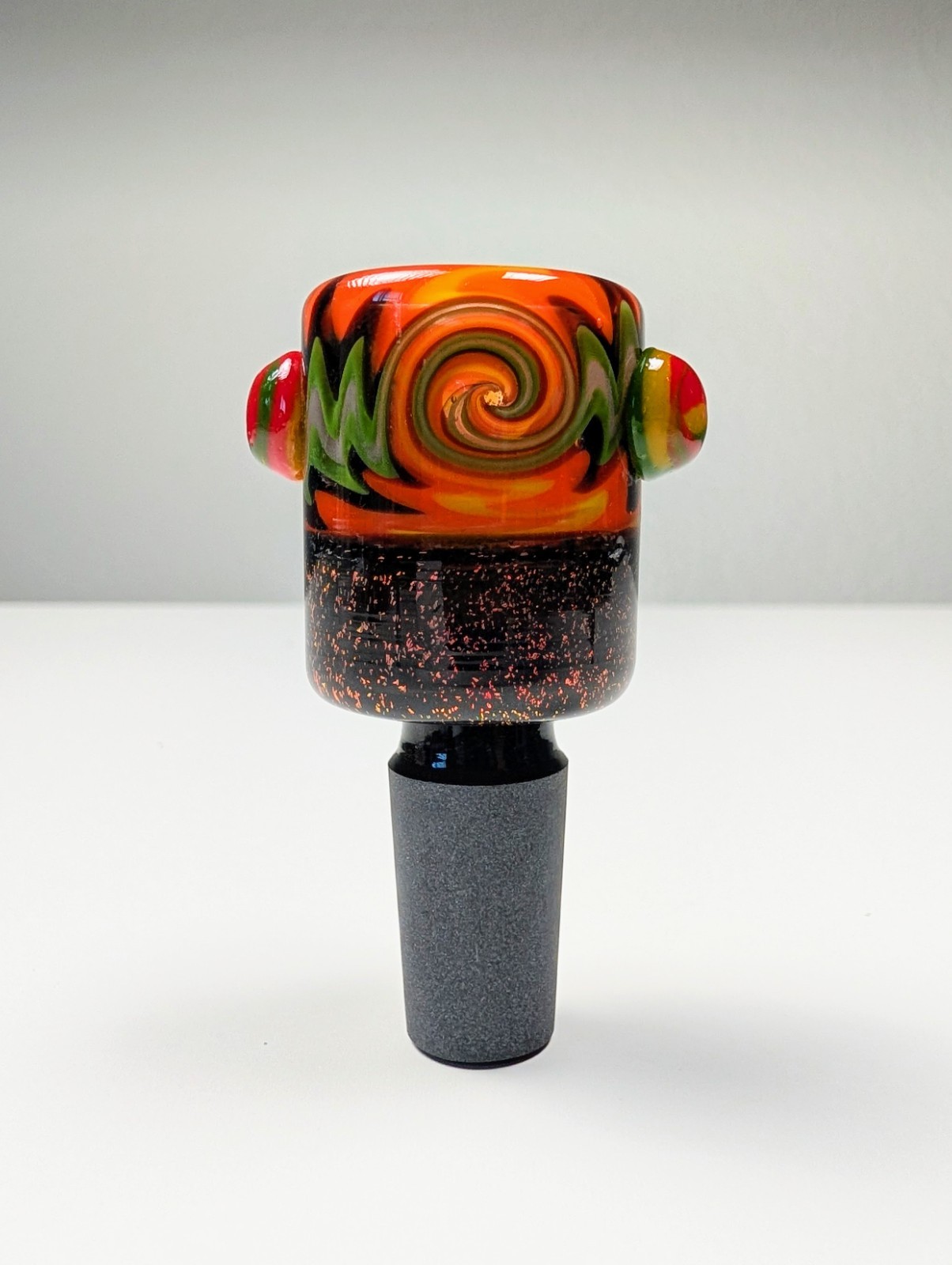 14mm Orange Dream Dichro Wig Wag Quality Glass Bowl Slide Bong Water Pipe Hookah