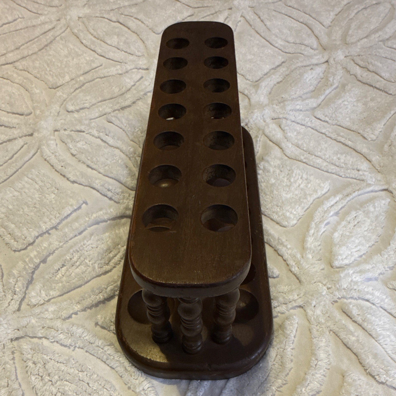 Craft Guild Products Solid Walnut Wood Tobacco Pipe Stand Rack