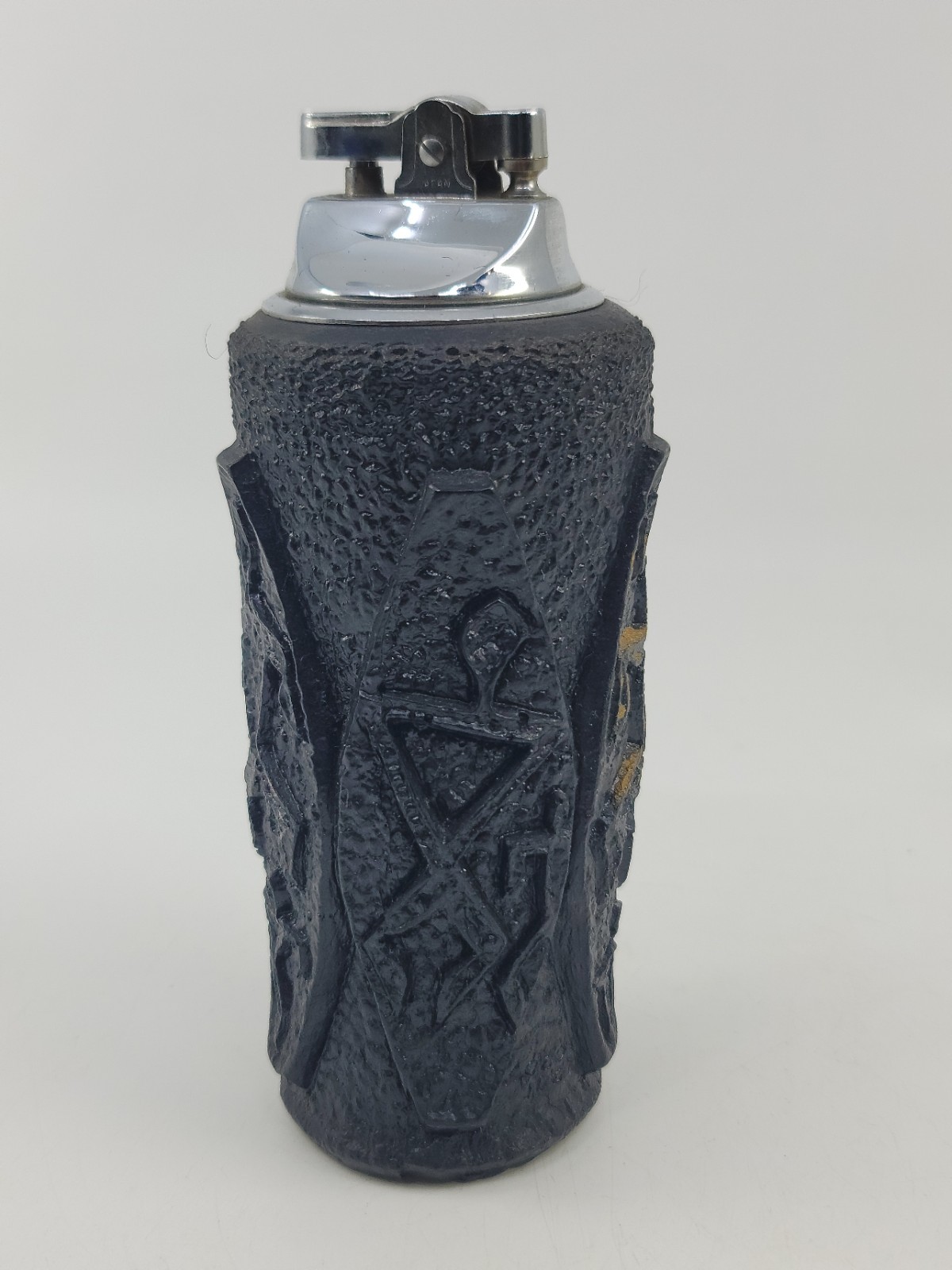 Cocojoe’s Of Hawaii Lava Tiki Tribal Carved Vintage Table Lighter Japan Sparks