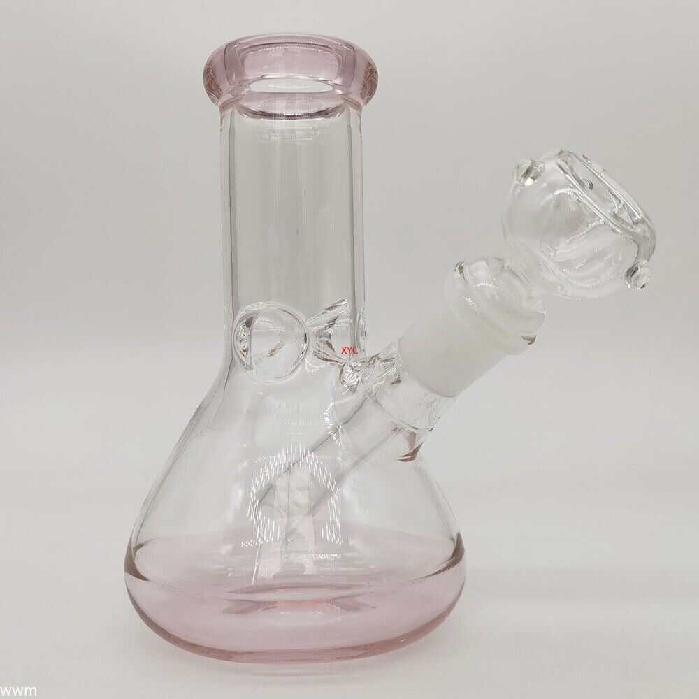 15cm Heavy Glass Bong Bubbler Handheld Smoking Hookah Water Pipe With 14mm Bowl