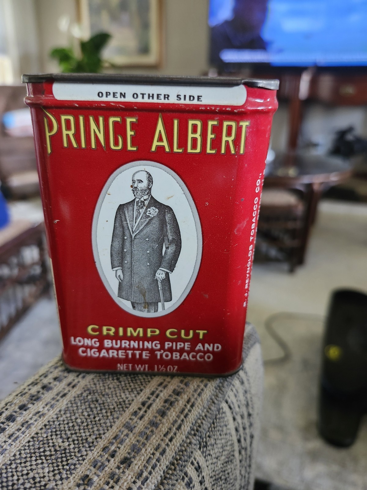 Vintage Prince Albert Crimp Cut Cigarette and Pipe Tobacco EMPTY Tin